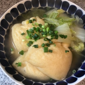 祖母伝♪運動前＆風邪予防 お餅巾着X白菜煮物スープ